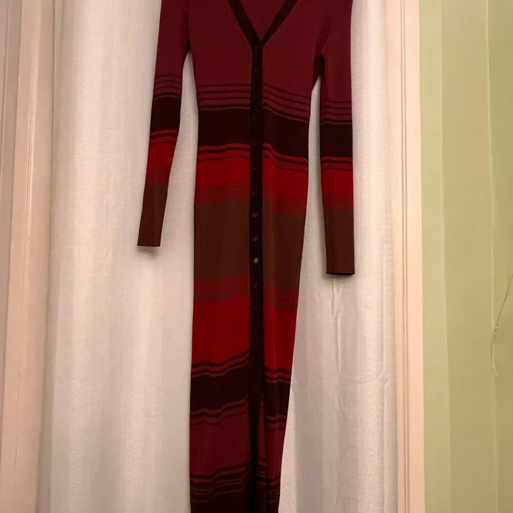 STAUD Shoko Rib-knit Sweaterdress (Syrah Blend) - Picture 4 of 8